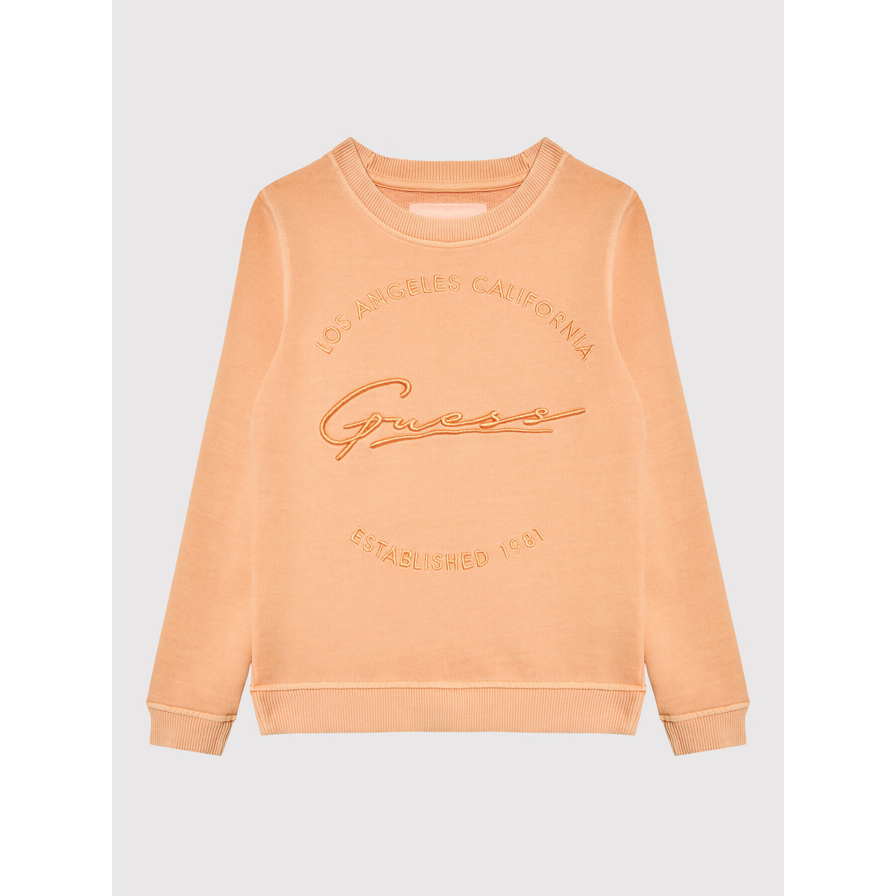 Guess Mikina J2GQ07 FL04D Oranžová Regular Fit - Pepit.cz