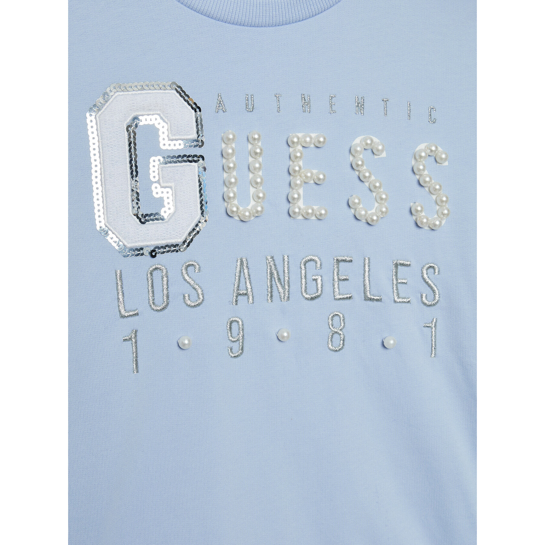 Guess Mikina J3RQ03 K82T0 Modrá Regular Fit - Pepit.cz