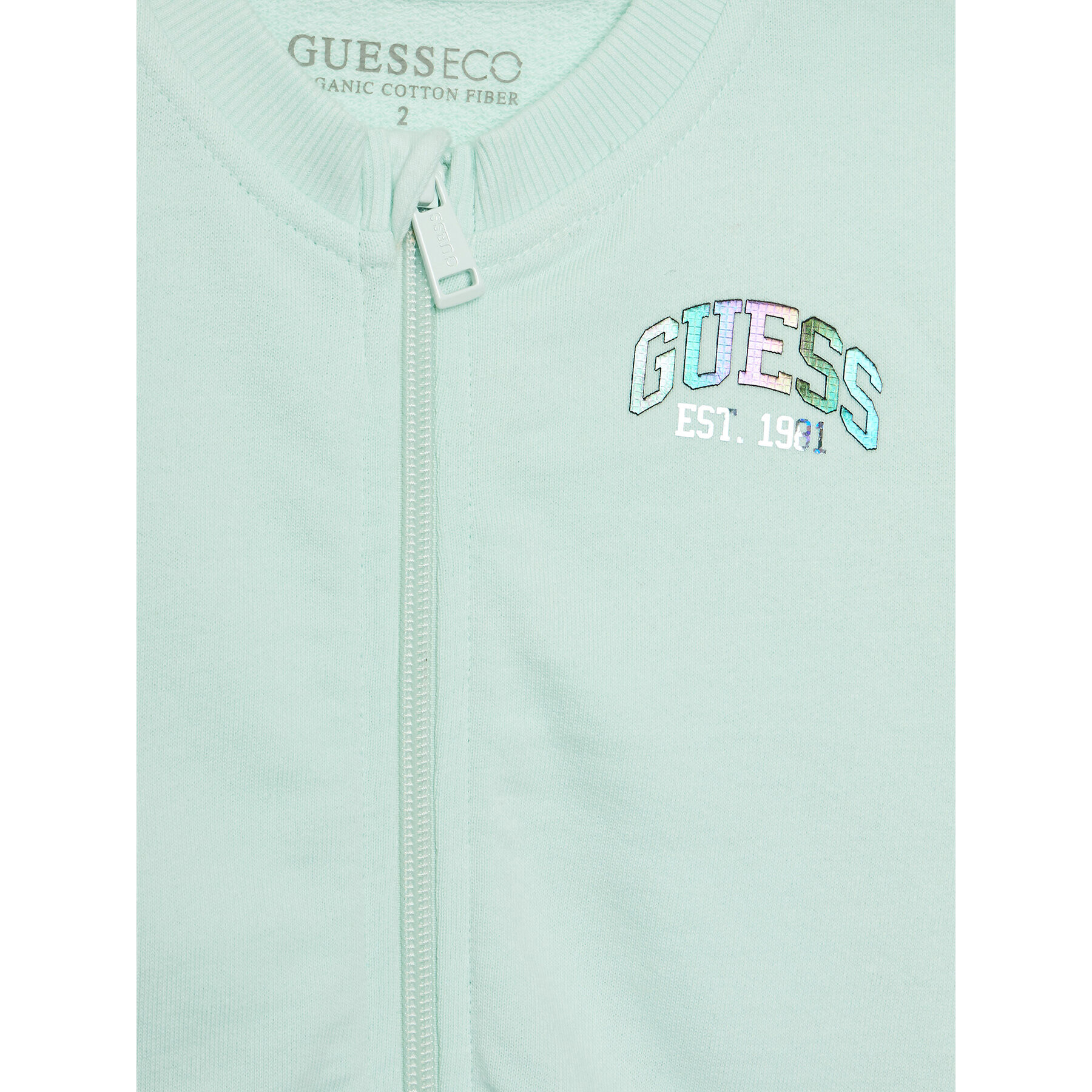 Guess Mikina K3RQ01 KA6R0 Zelená Regular Fit - Pepit.cz