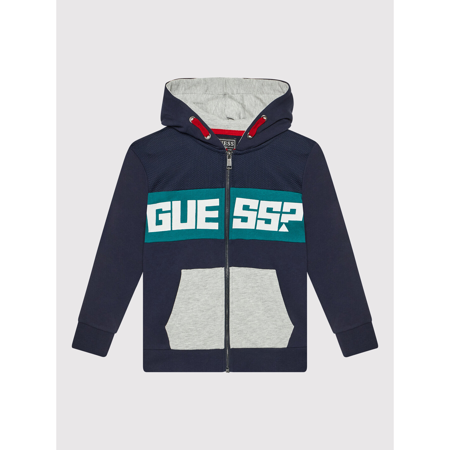 Guess Mikina L1BQ04 KAV30 Tmavomodrá Regular Fit - Pepit.cz