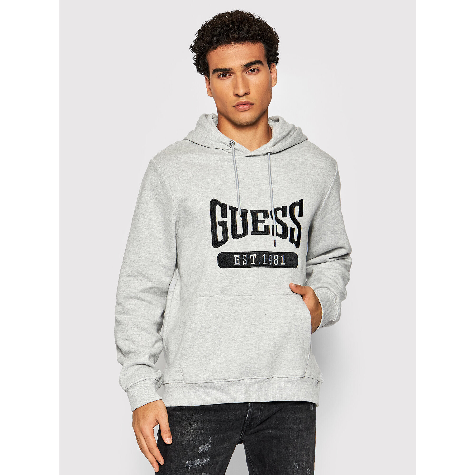 Guess Mikina M1BQ01 K9V31 Šedá Regular Fit - Pepit.cz