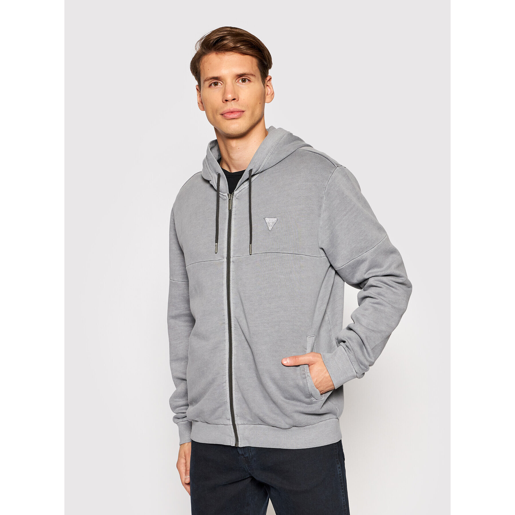 Guess Mikina M1BQ04 K68I1 Šedá Regular Fit - Pepit.cz