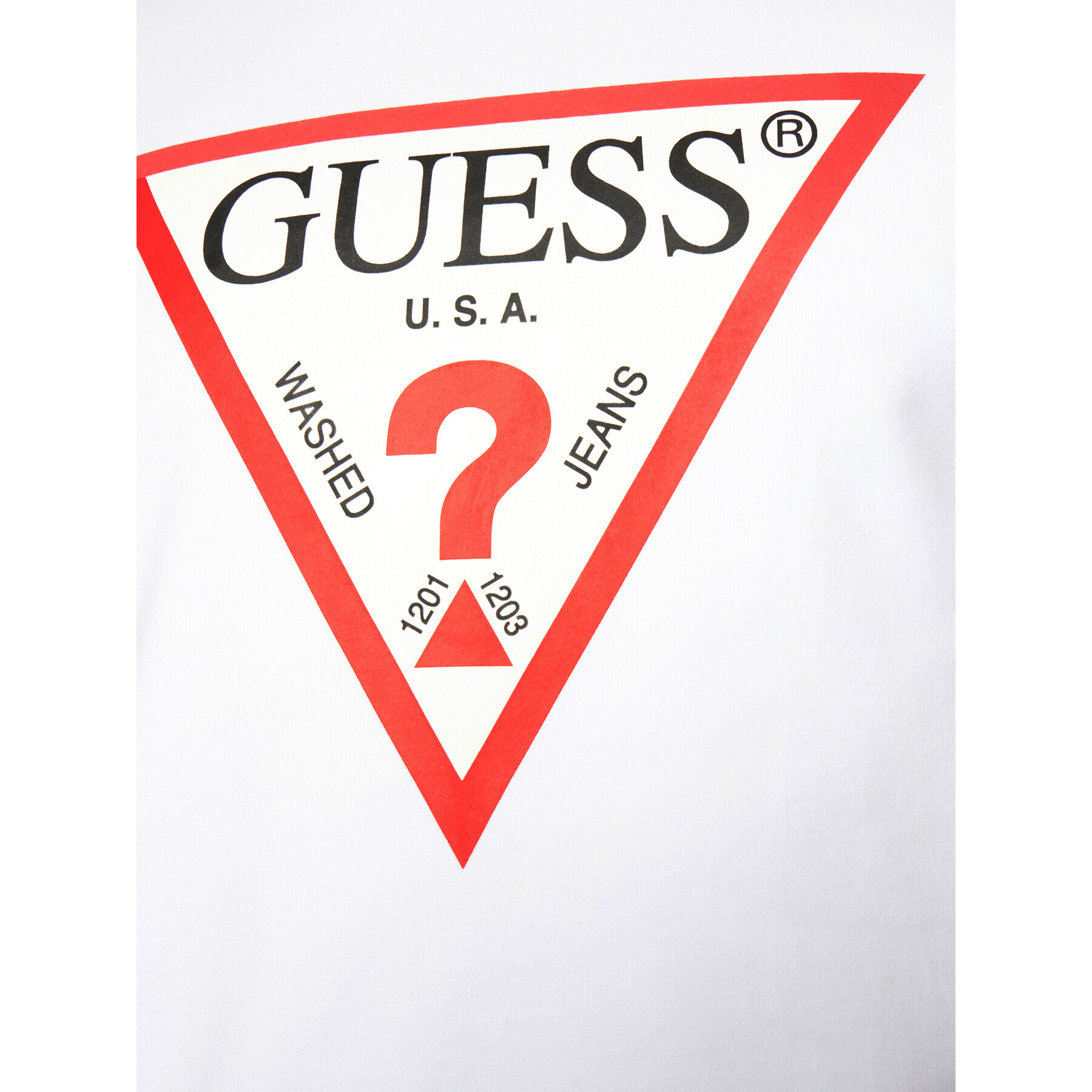 Guess Mikina M1RQ37 K6ZS1 Bílá Slim Fit - Pepit.cz