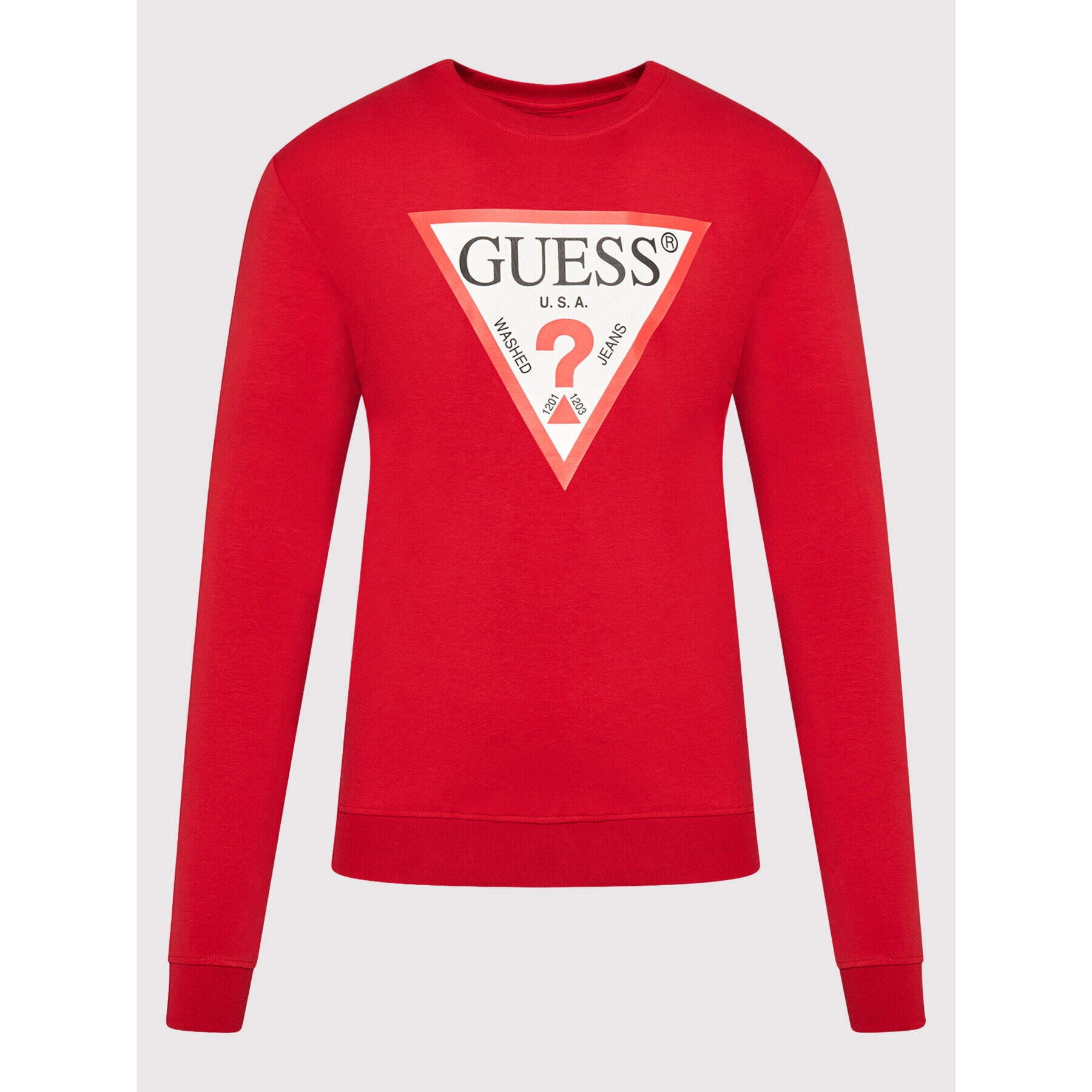 Guess Mikina M1RQ37 K6ZS1 Červená Slim Fit - Pepit.cz