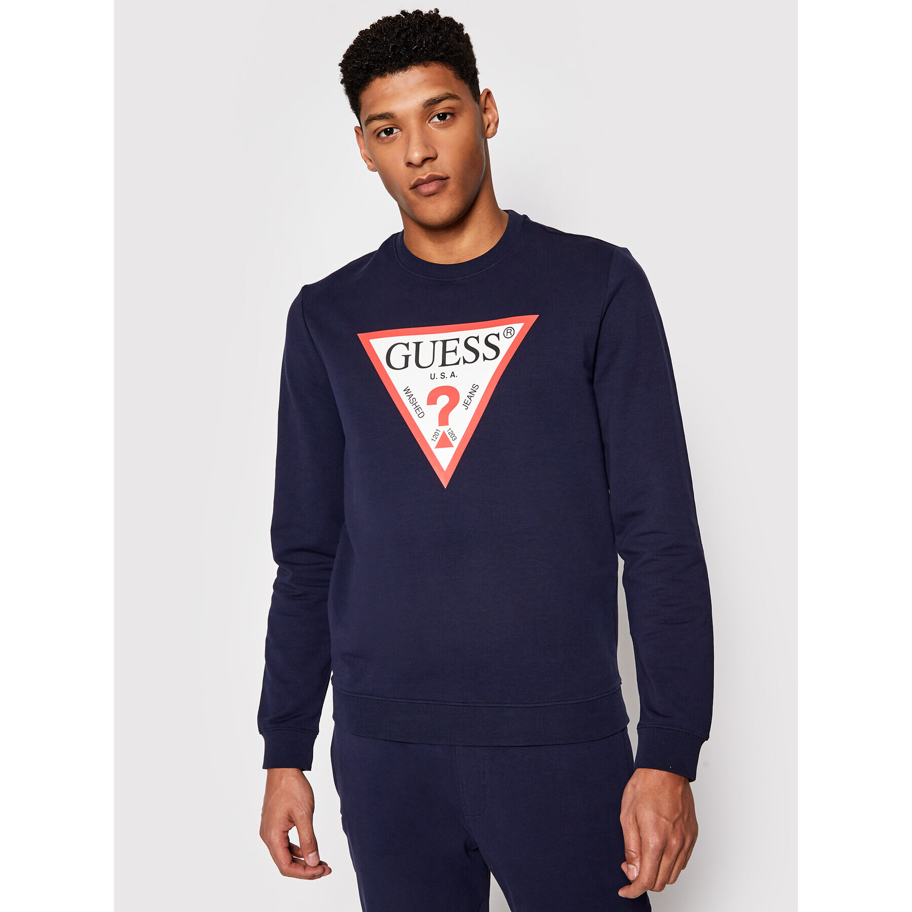 Guess Mikina M1RQ37 K6ZS1 Tmavomodrá Slim Fit - Pepit.cz