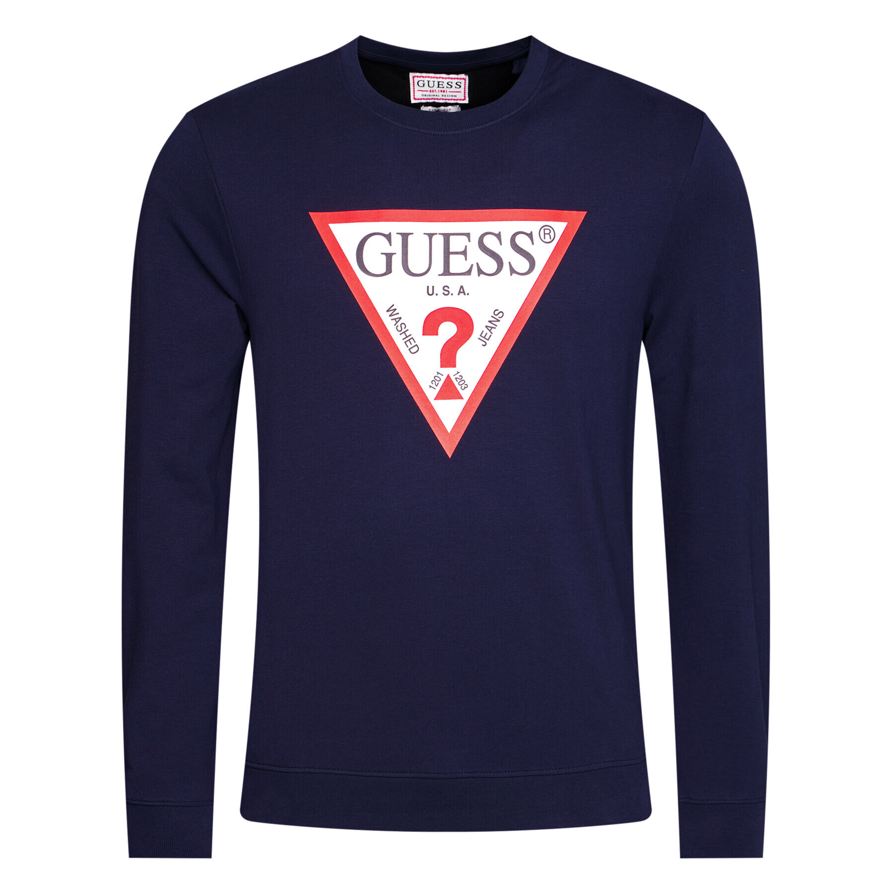 Guess Mikina M1RQ37 K6ZS1 Tmavomodrá Slim Fit - Pepit.cz