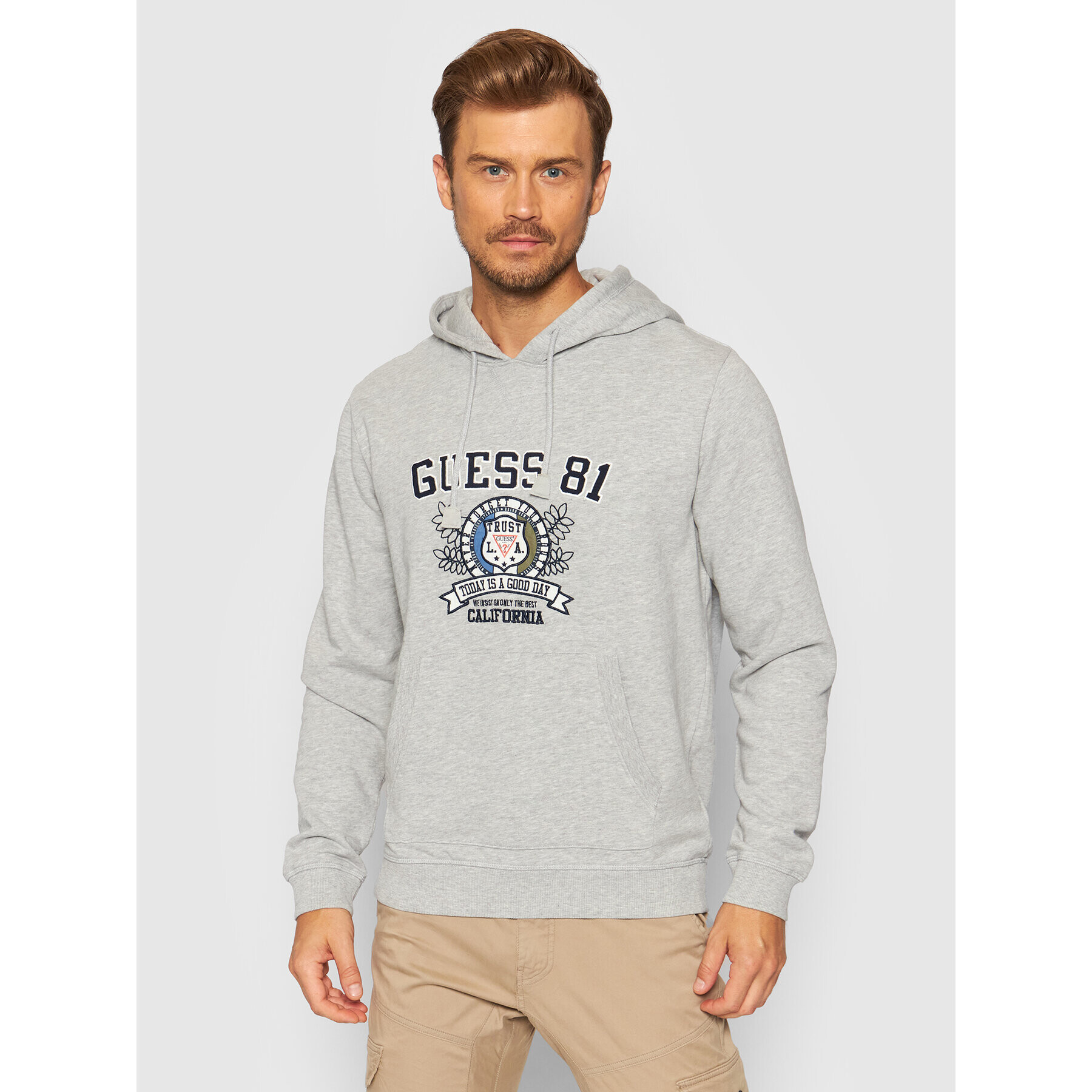 Guess Mikina M1YQ59 K9W01 Šedá Regular Fit - Pepit.cz