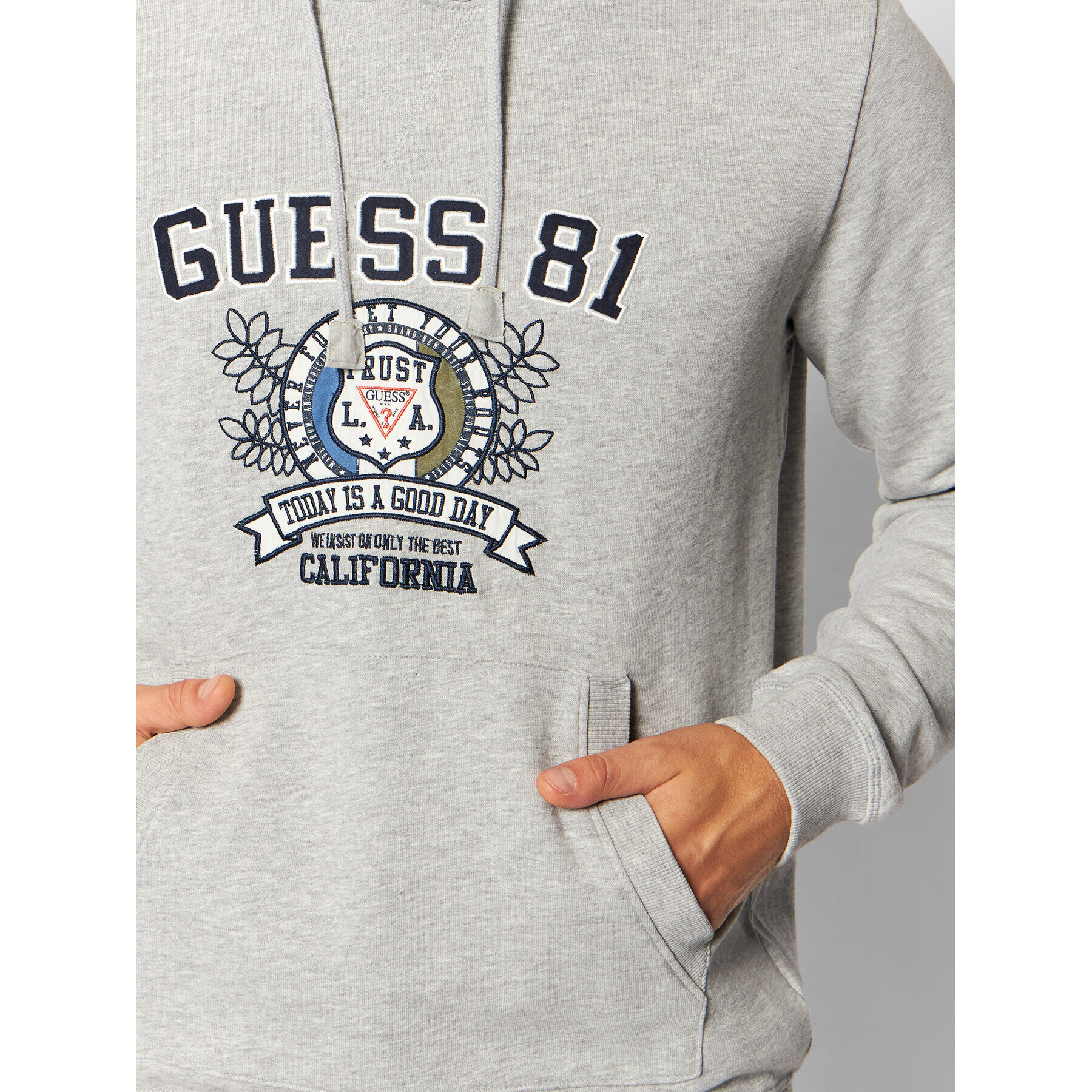 Guess Mikina M1YQ59 K9W01 Šedá Regular Fit - Pepit.cz