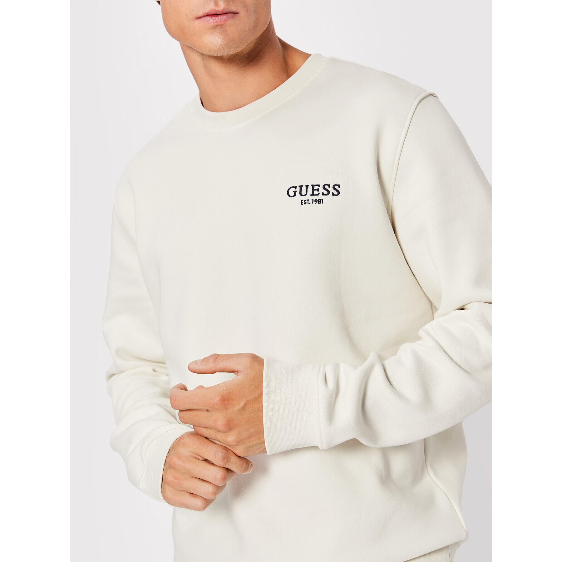 Guess Mikina M2BQ19 KBD10 Bílá Regular Fit - Pepit.cz