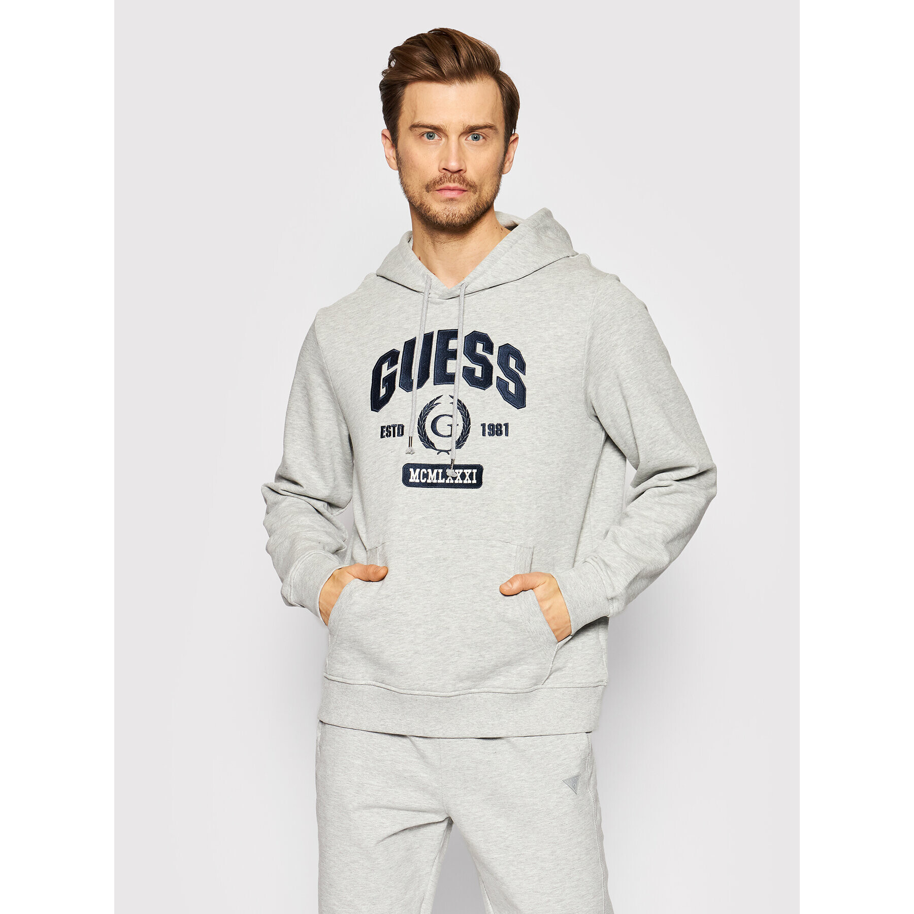 Guess Mikina M2GQ0 0K9YI1 Šedá Regular Fit - Pepit.cz