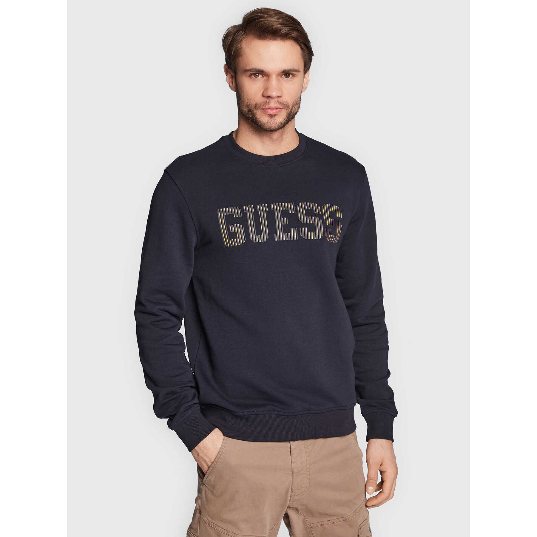 Guess Mikina M3RQ08 KBK32 Tmavomodrá Slim Fit - Pepit.cz