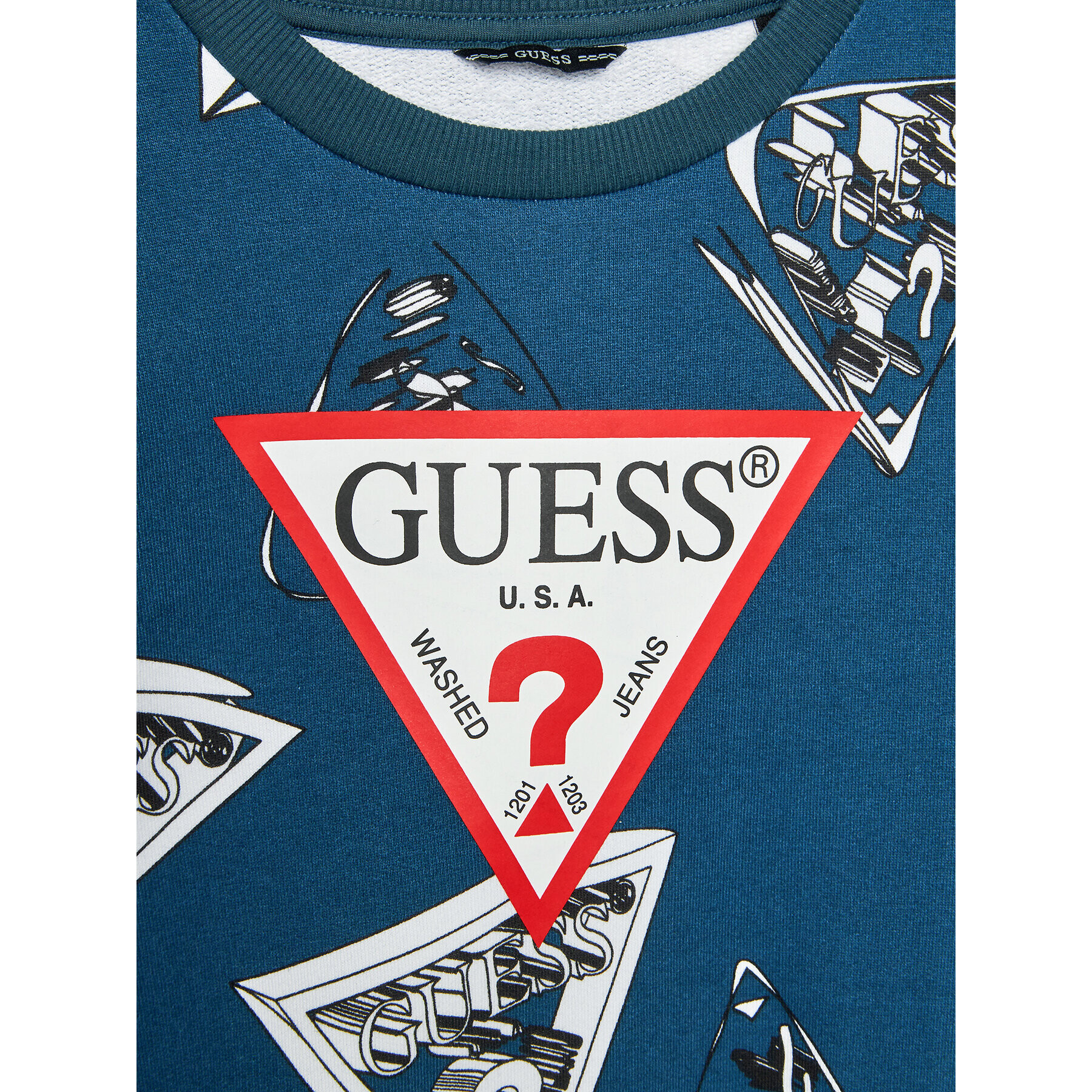 Guess Mikina N3BQ00 KAD73 Modrá Regular Fit - Pepit.cz