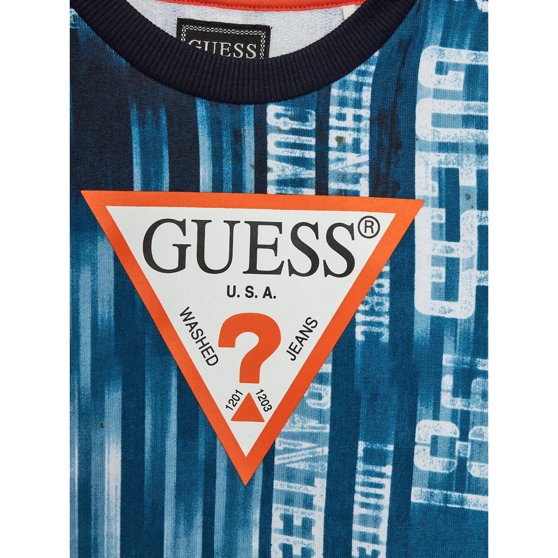 Guess Mikina N4RQ01 KA6R3 Modrá Regular Fit - Pepit.cz