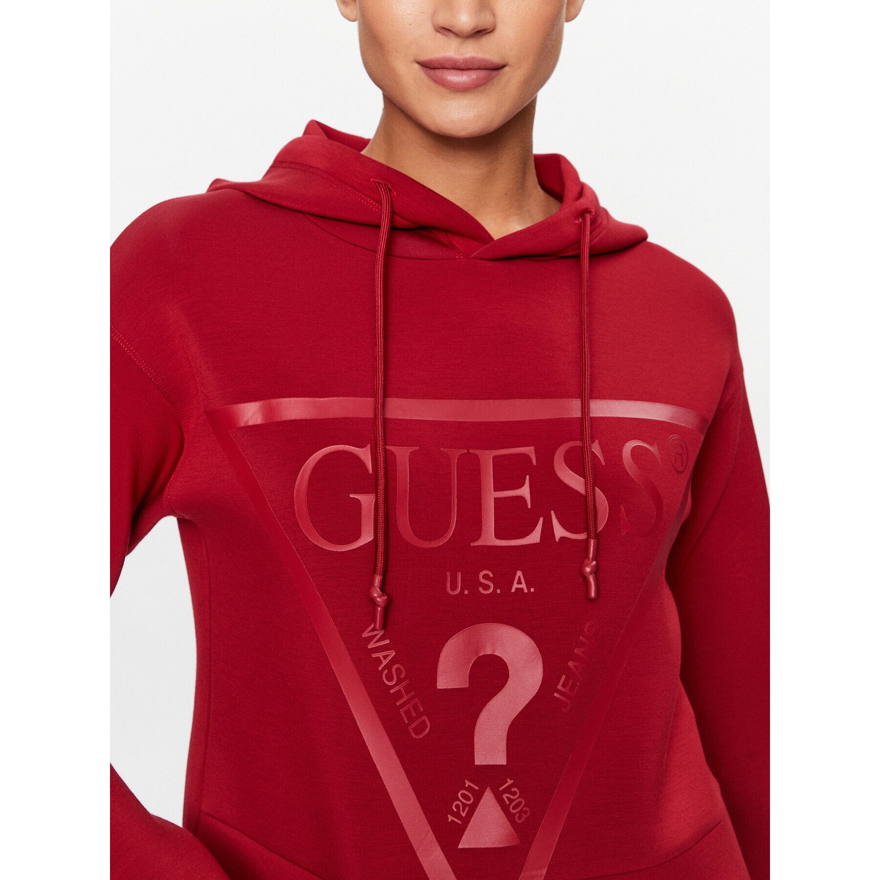 Guess Mikina New Alisa V2YQ08 K7UW2 Červená Regular Fit - Pepit.cz