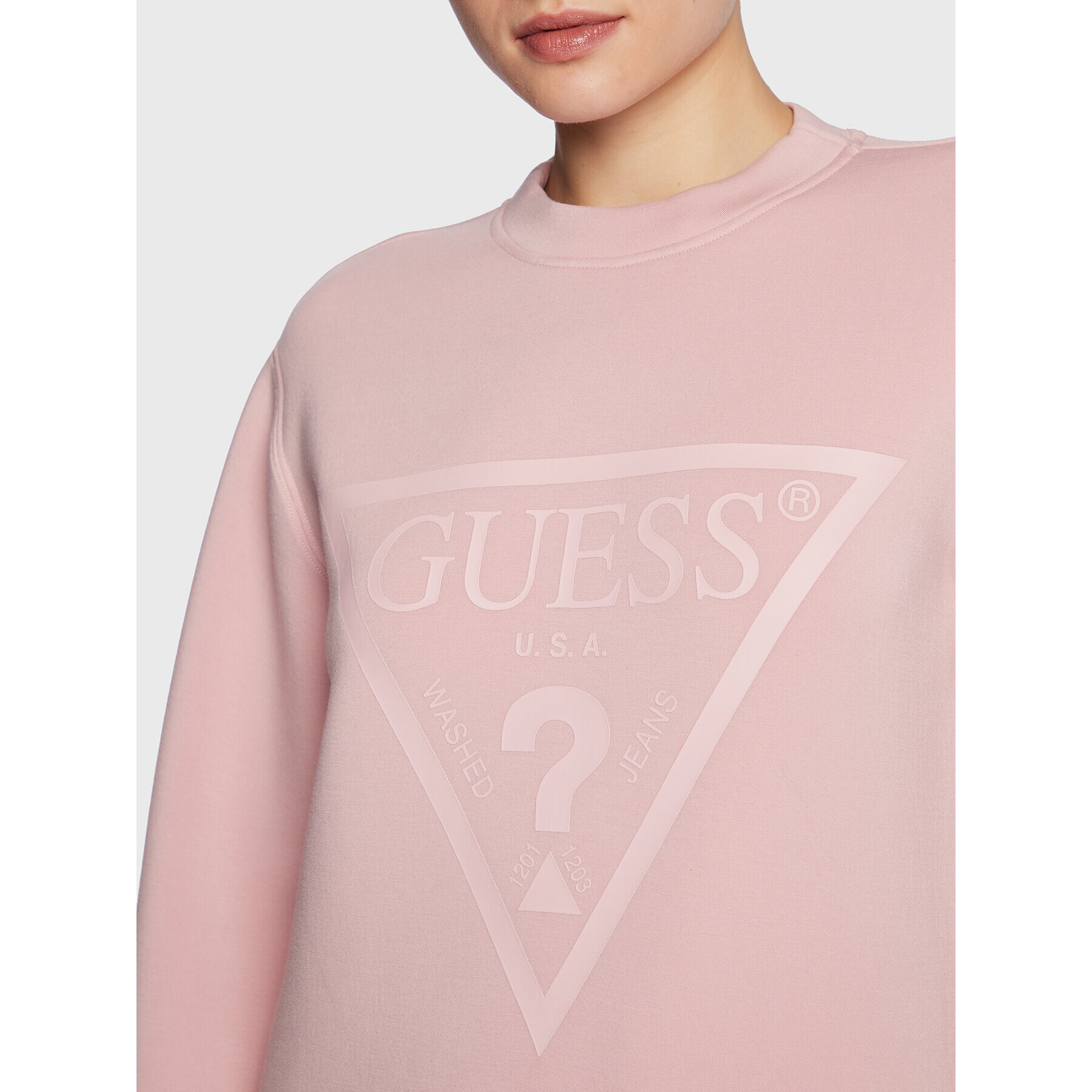 Guess Mikina New Elly V3RQ19 K7UW2 Růžová Regular Fit - Pepit.cz