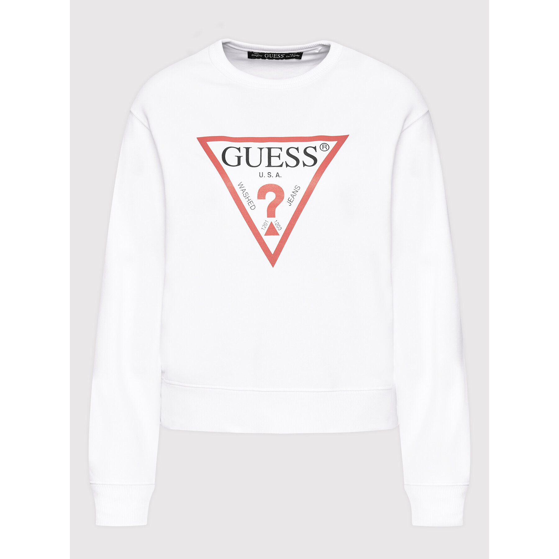 Guess Mikina Original W2YQ16 K9ZM1 Bílá Regular Fit - Pepit.cz