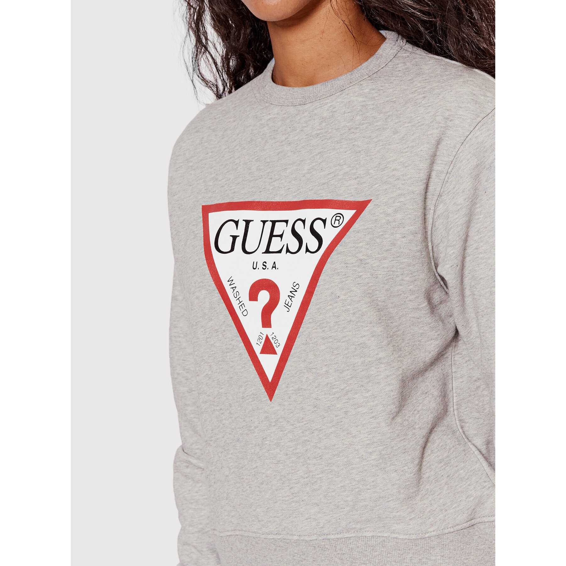 Guess Mikina Original W2YQ16 K9ZM1 Šedá Regular Fit - Pepit.cz