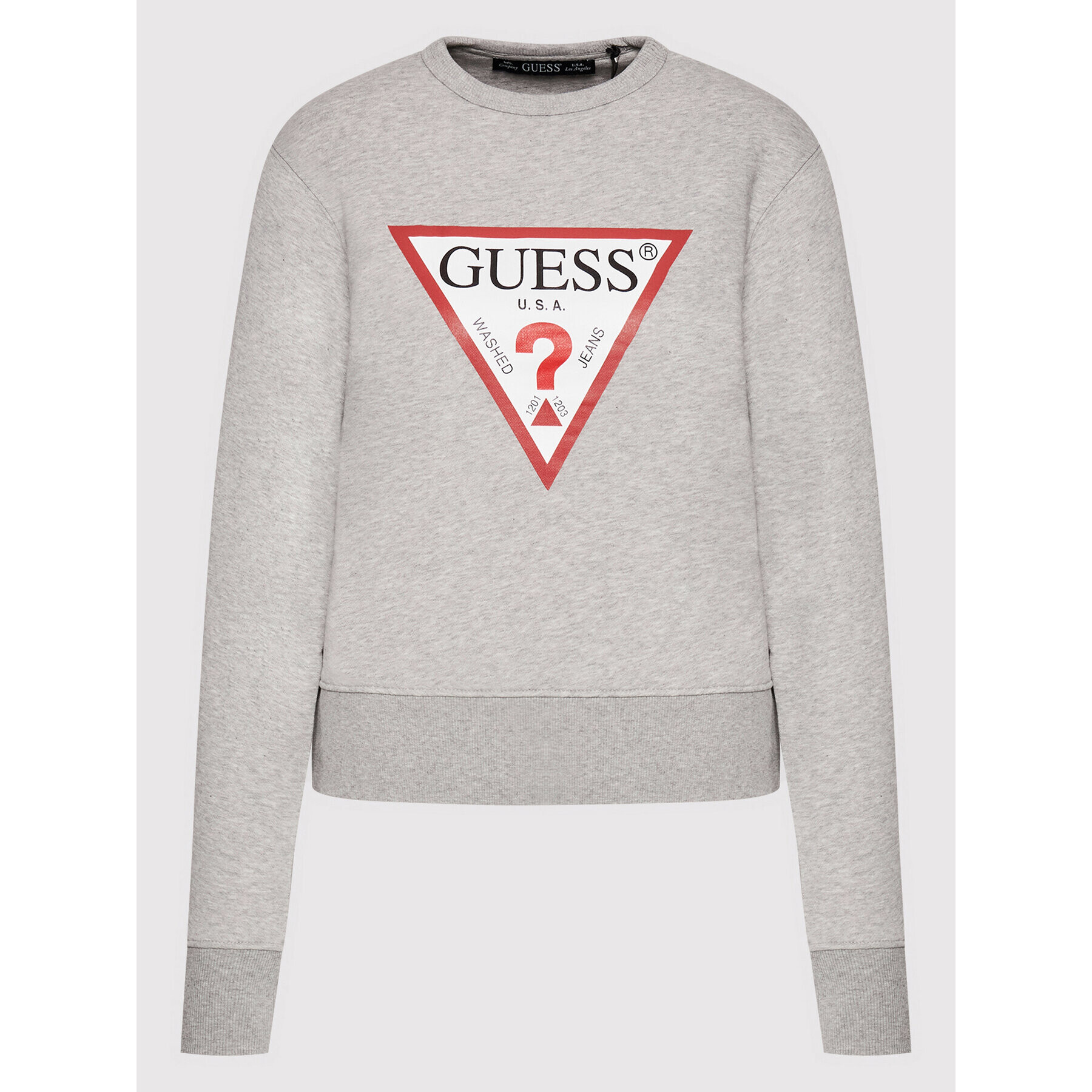 Guess Mikina Original W2YQ16 K9ZM1 Šedá Regular Fit - Pepit.cz