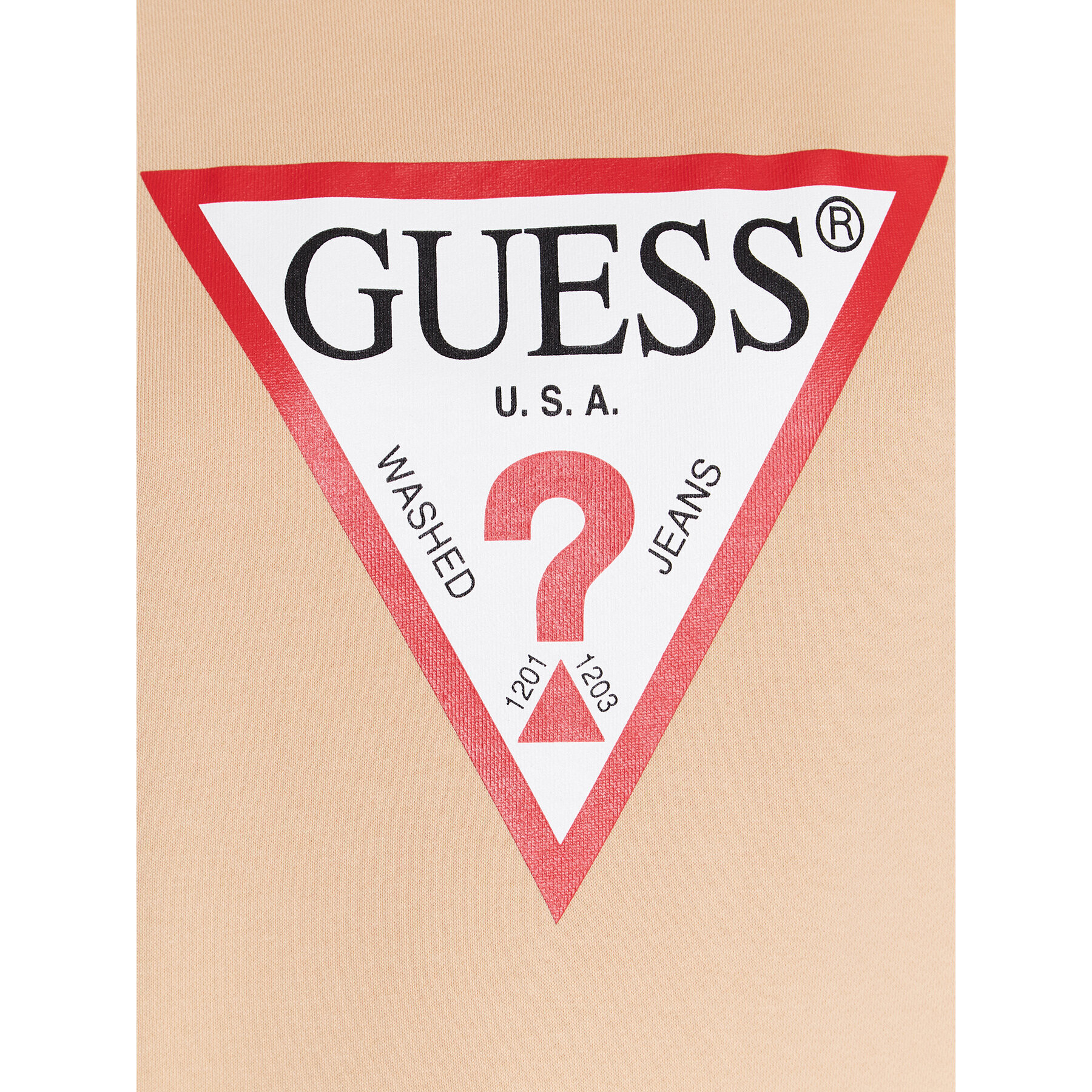 Guess Mikina Original W2YQ16 KBA10 Béžová Regular Fit - Pepit.cz