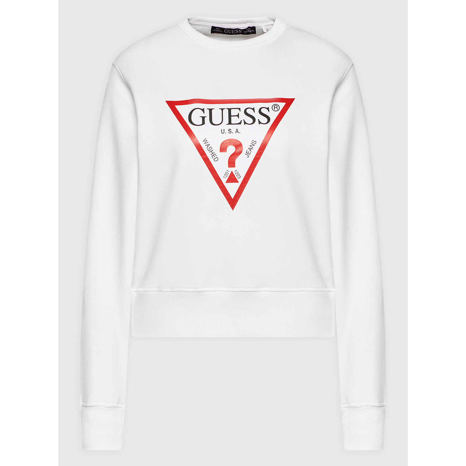 Guess Mikina Original W2YQ16 KBA10 Bílá Regular Fit - Pepit.cz