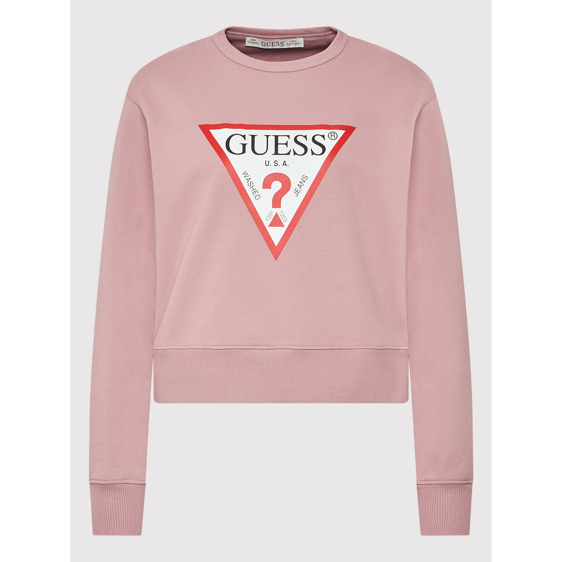 Guess Mikina Original W2YQ16 KBA10 Růžová Regular Fit - Pepit.cz