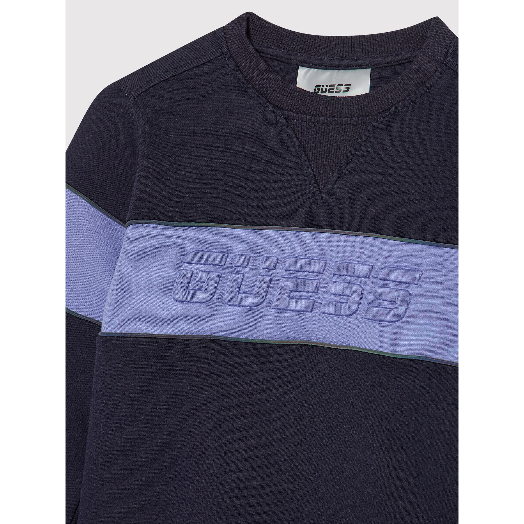 Guess Mikina Punto Milano L2GQ27 KA3P1 Tmavomodrá Regular Fit - Pepit.cz