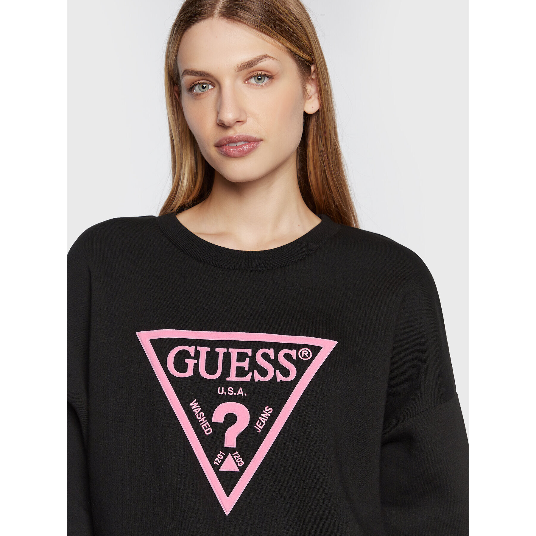 Guess Mikina Roxi W2BQ07 K9Z21 Černá Relaxed Fit - Pepit.cz