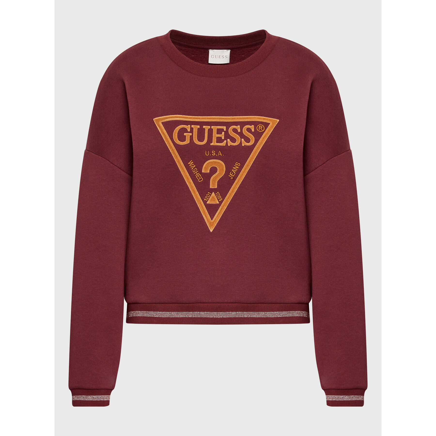 Guess Mikina Roxi W2BQ07 K9Z21 Fialová Relaxed Fit - Pepit.cz