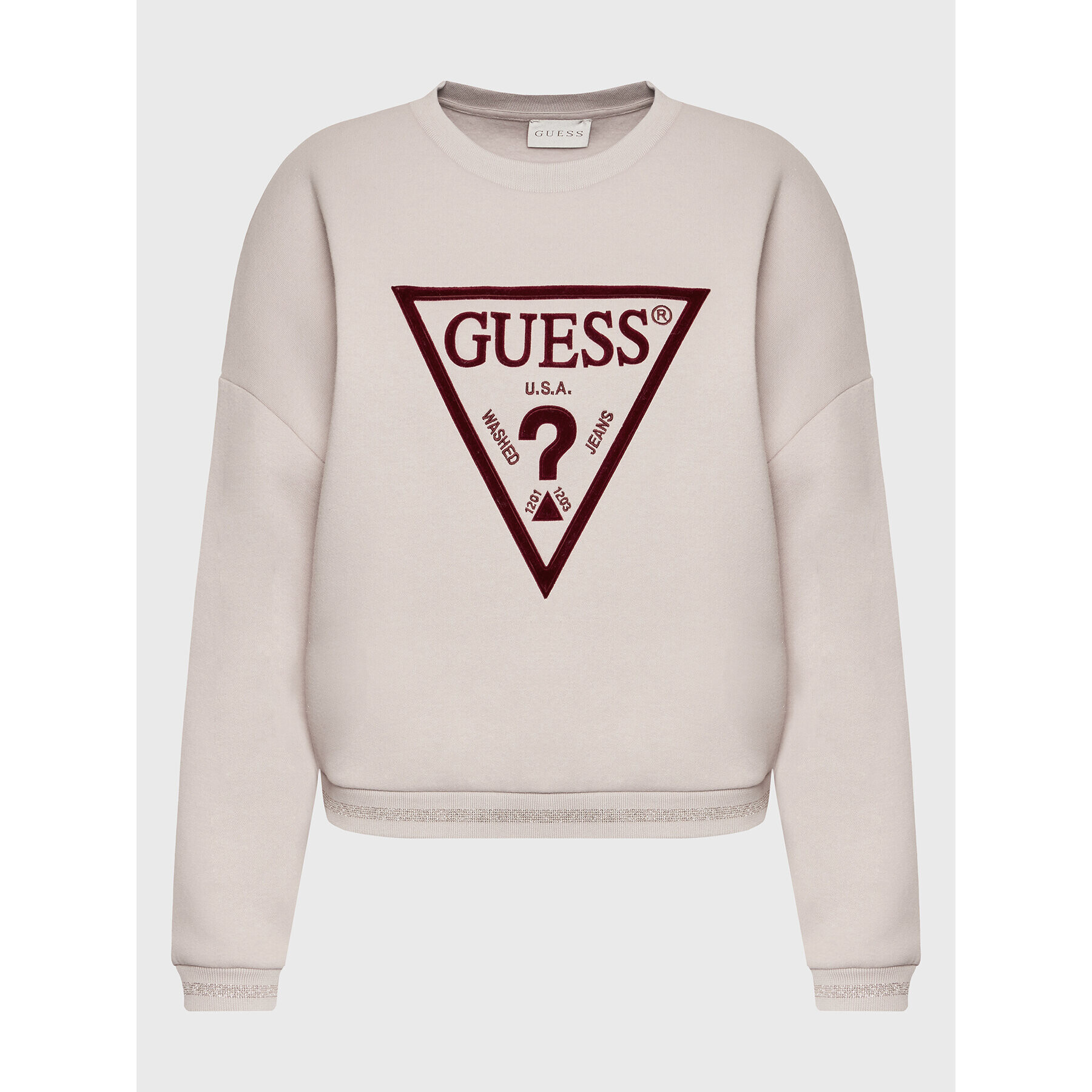 Guess Mikina Roxi W2BQ07 K9Z21 Fialová Relaxed Fit - Pepit.cz