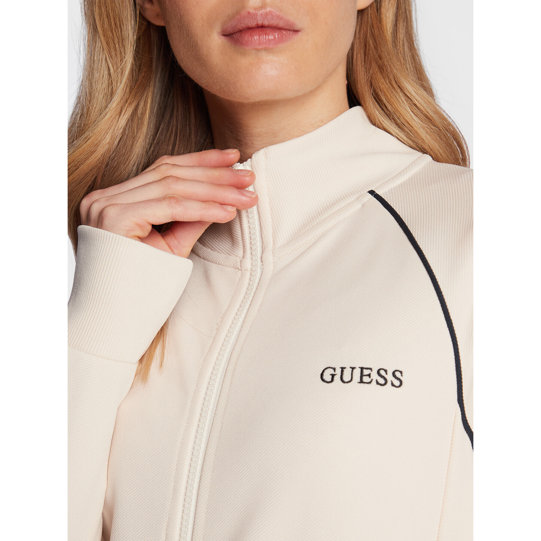 Guess Mikina Signature V3GQ00 KBO62 Růžová Regular Fit - Pepit.cz