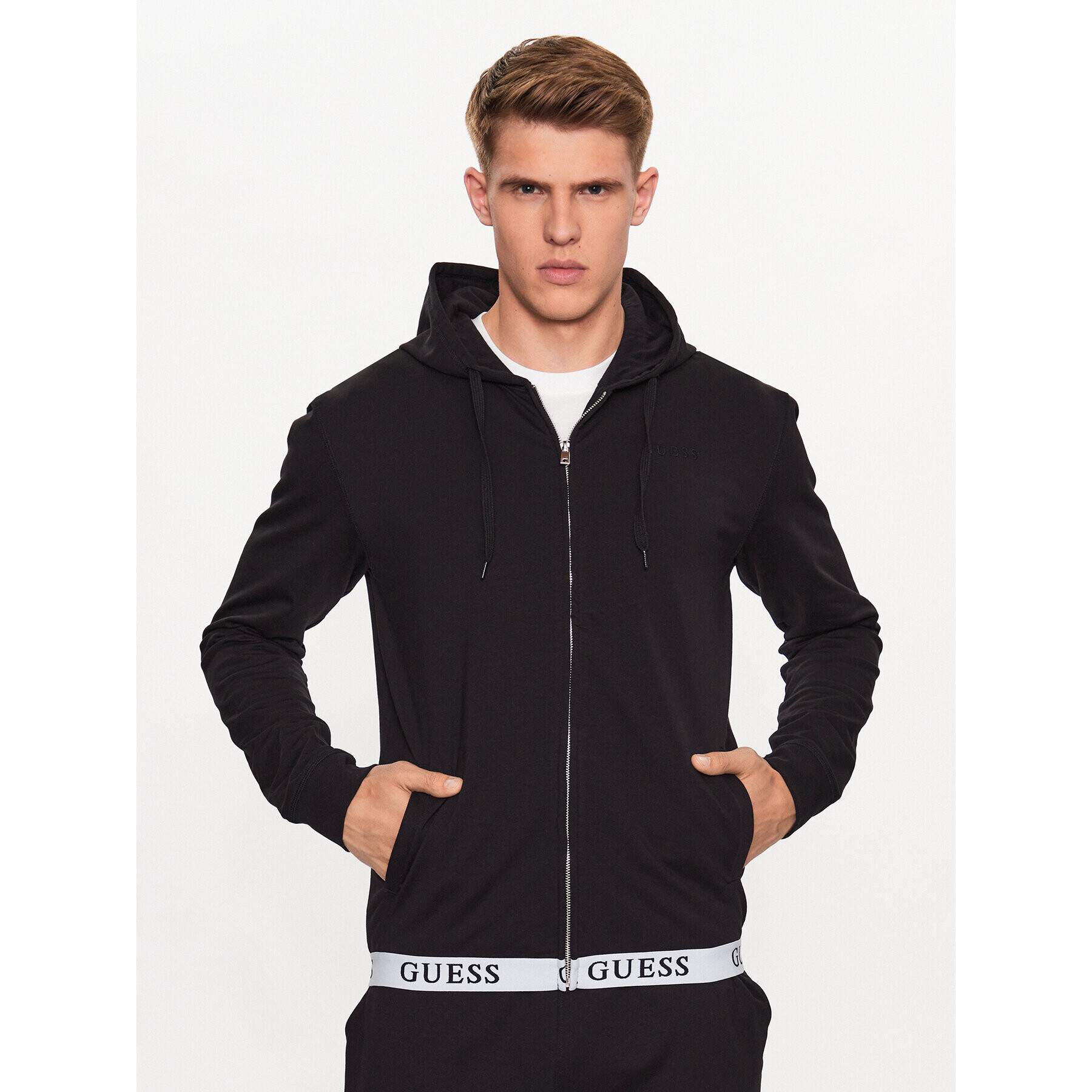 Guess Mikina U3YQ00 KBS91 Černá Regular Fit - Pepit.cz