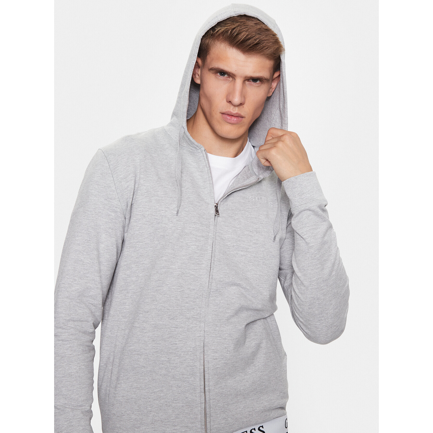 Guess Mikina U3YQ00 KBS91 Šedá Regular Fit - Pepit.cz