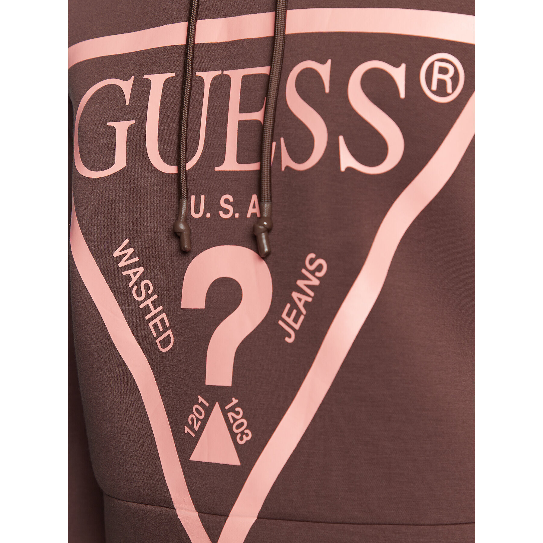 Guess Mikina V2RQ10 KAMN2 Hnědá Regular Fit - Pepit.cz