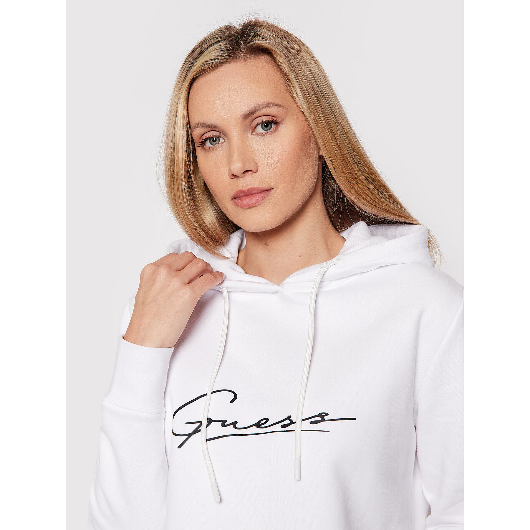 Guess Mikina V2RQ15 KAOR1 Bílá Regular Fit - Pepit.cz