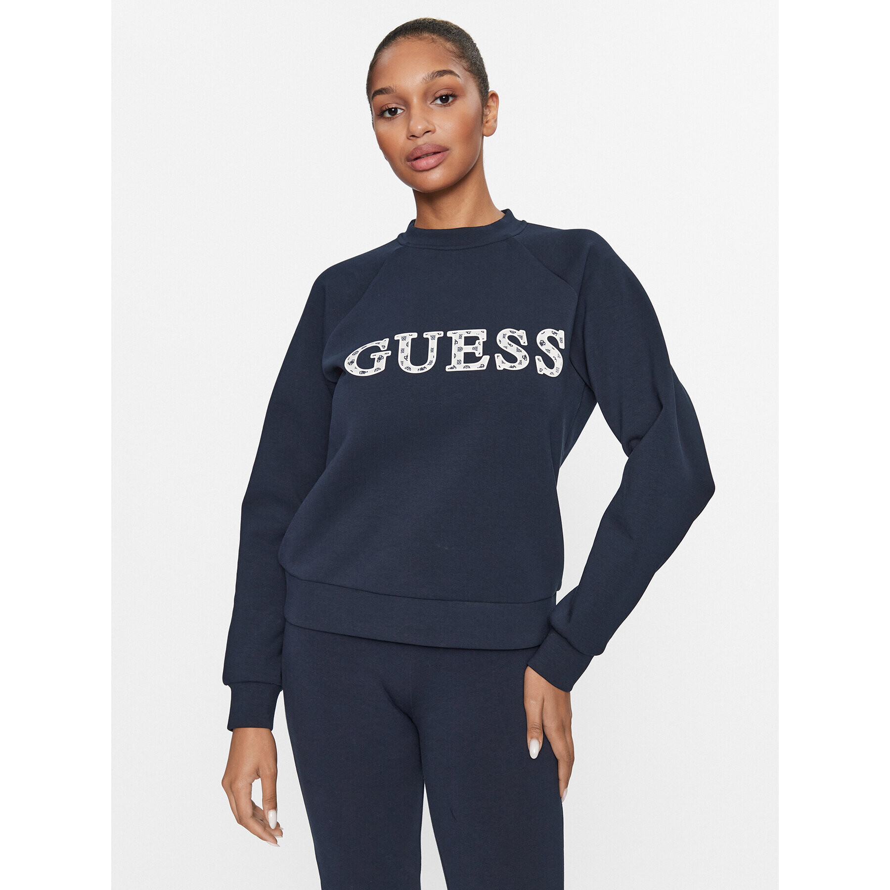 Guess Mikina V3BQ07 KBCK2 Tmavomodrá Regular Fit - Pepit.cz