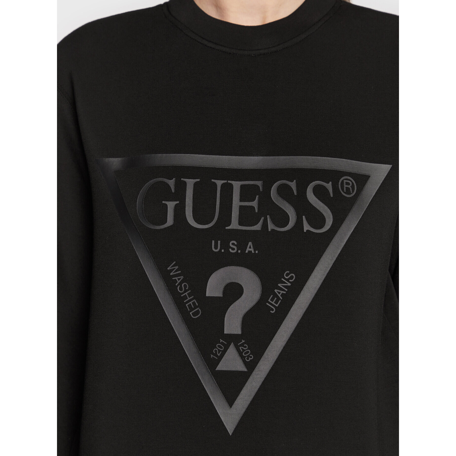 Guess Mikina V3RQ19 K7UW2 Černá Regular Fit - Pepit.cz