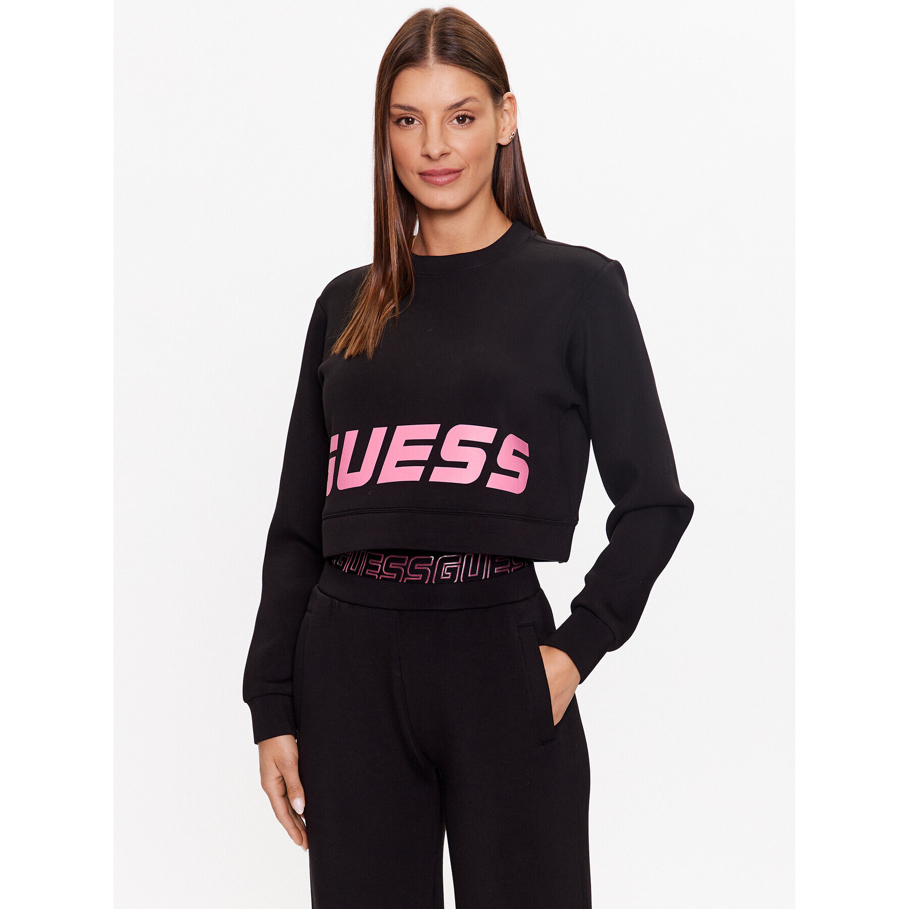 Guess Mikina V3YQ02 K7UW2 Černá Oversize - Pepit.cz