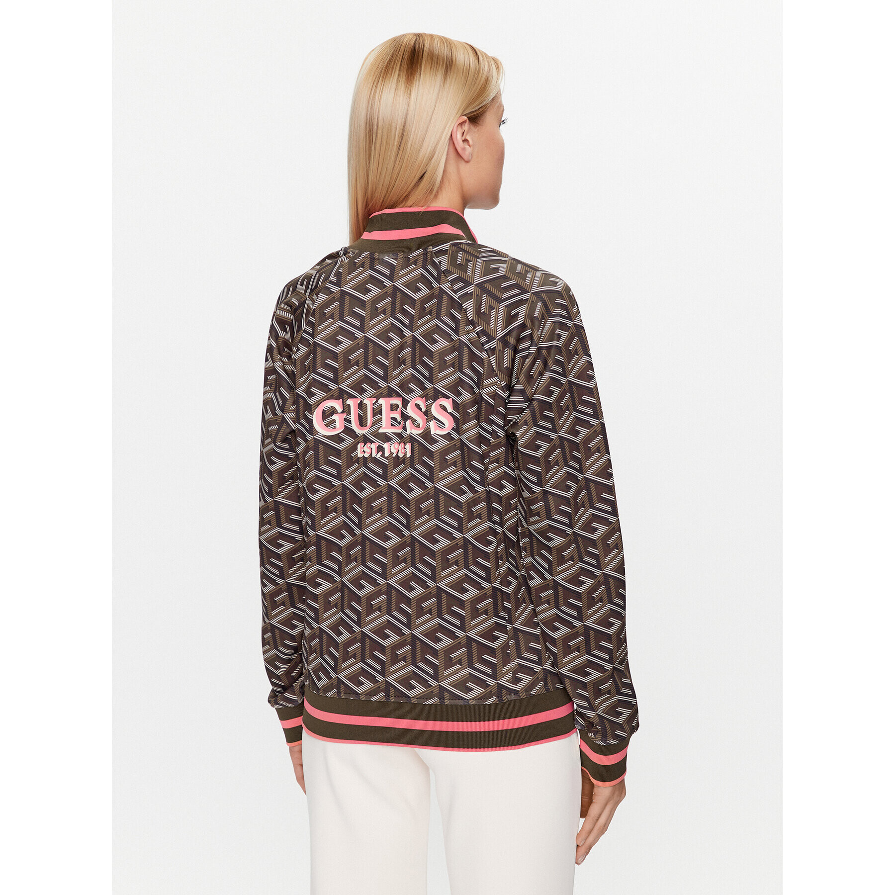 Guess Mikina V3YQ06 KB212 Hnědá Regular Fit - Pepit.cz