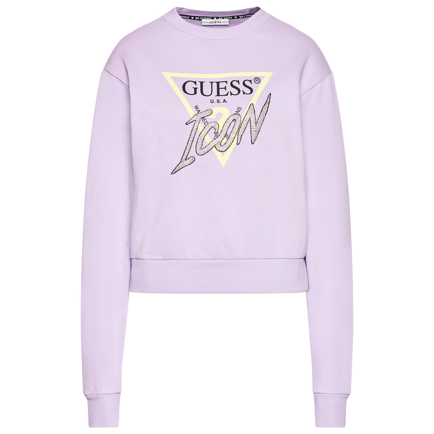 Guess Mikina W1RQ04 K68I0 Fialová Regular Fit - Pepit.cz