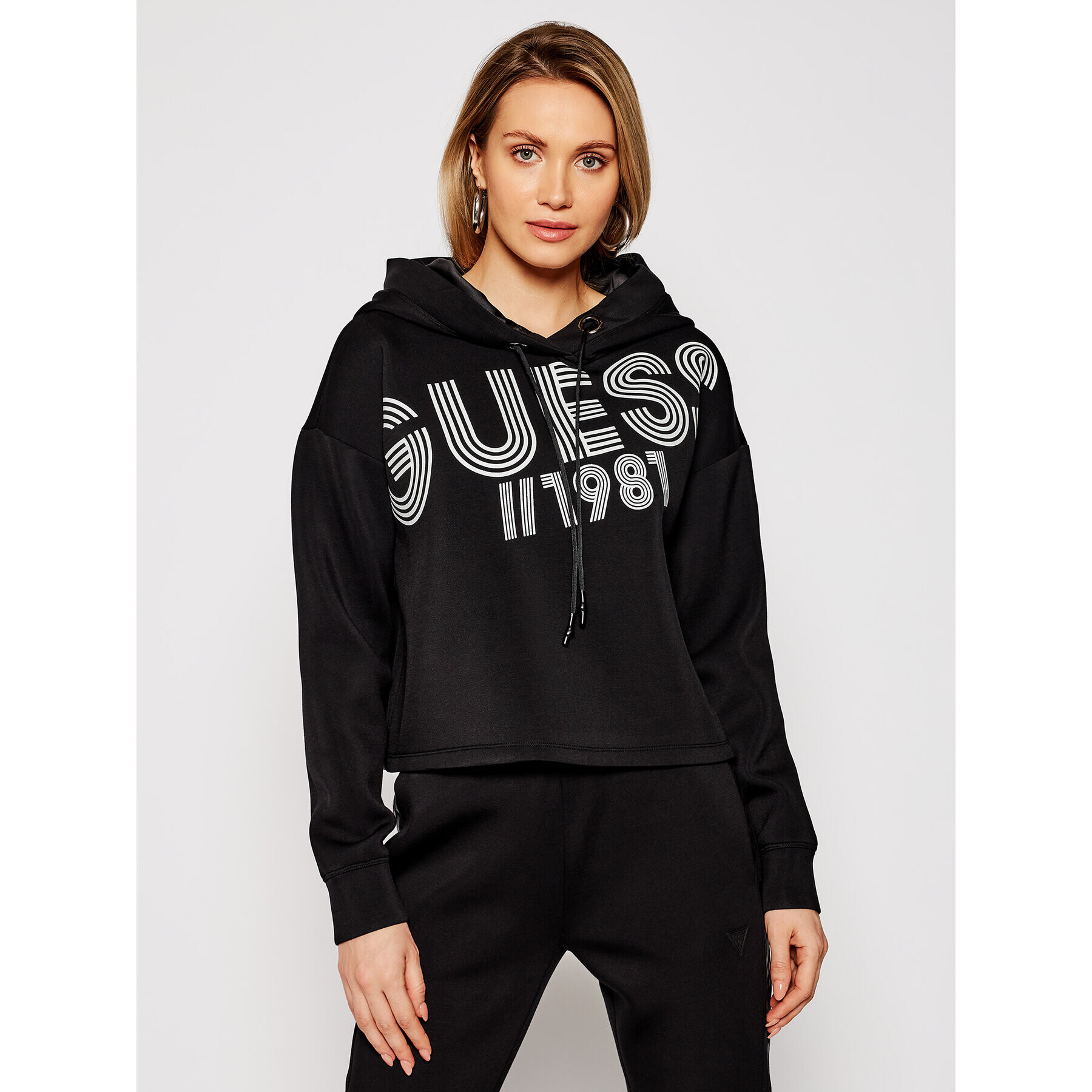 Guess Mikina W1RQ69 K7UW2 Černá Oversize - Pepit.cz