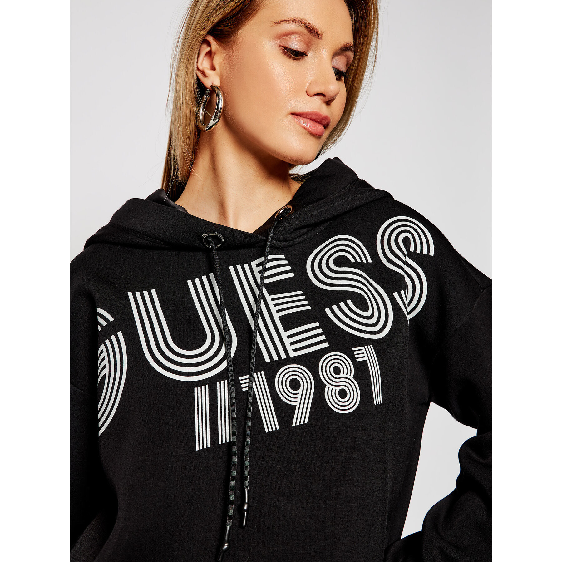 Guess Mikina W1RQ69 K7UW2 Černá Oversize - Pepit.cz