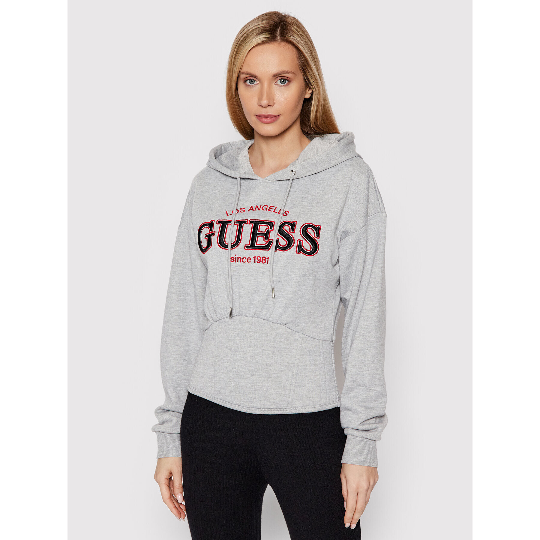 Guess Mikina W2GQ14 K8800 Šedá Regular Fit - Pepit.cz