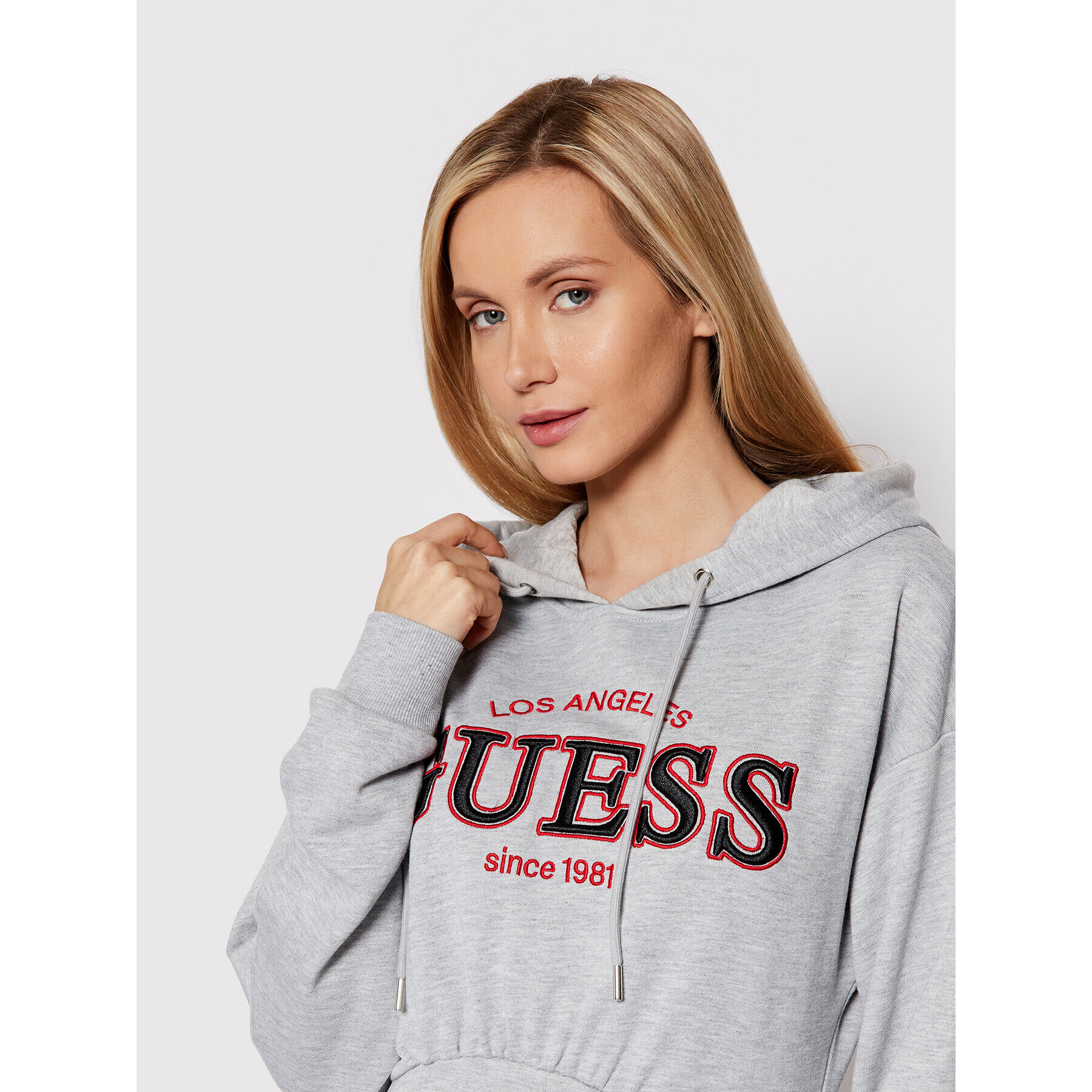 Guess Mikina W2GQ14 K8800 Šedá Regular Fit - Pepit.cz