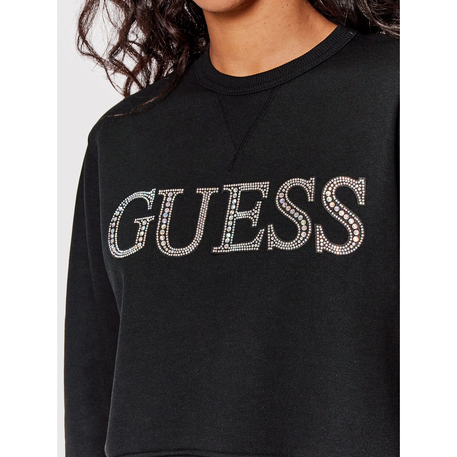 Guess Mikina W2YQ09 K8801 Černá Regular Fit - Pepit.cz