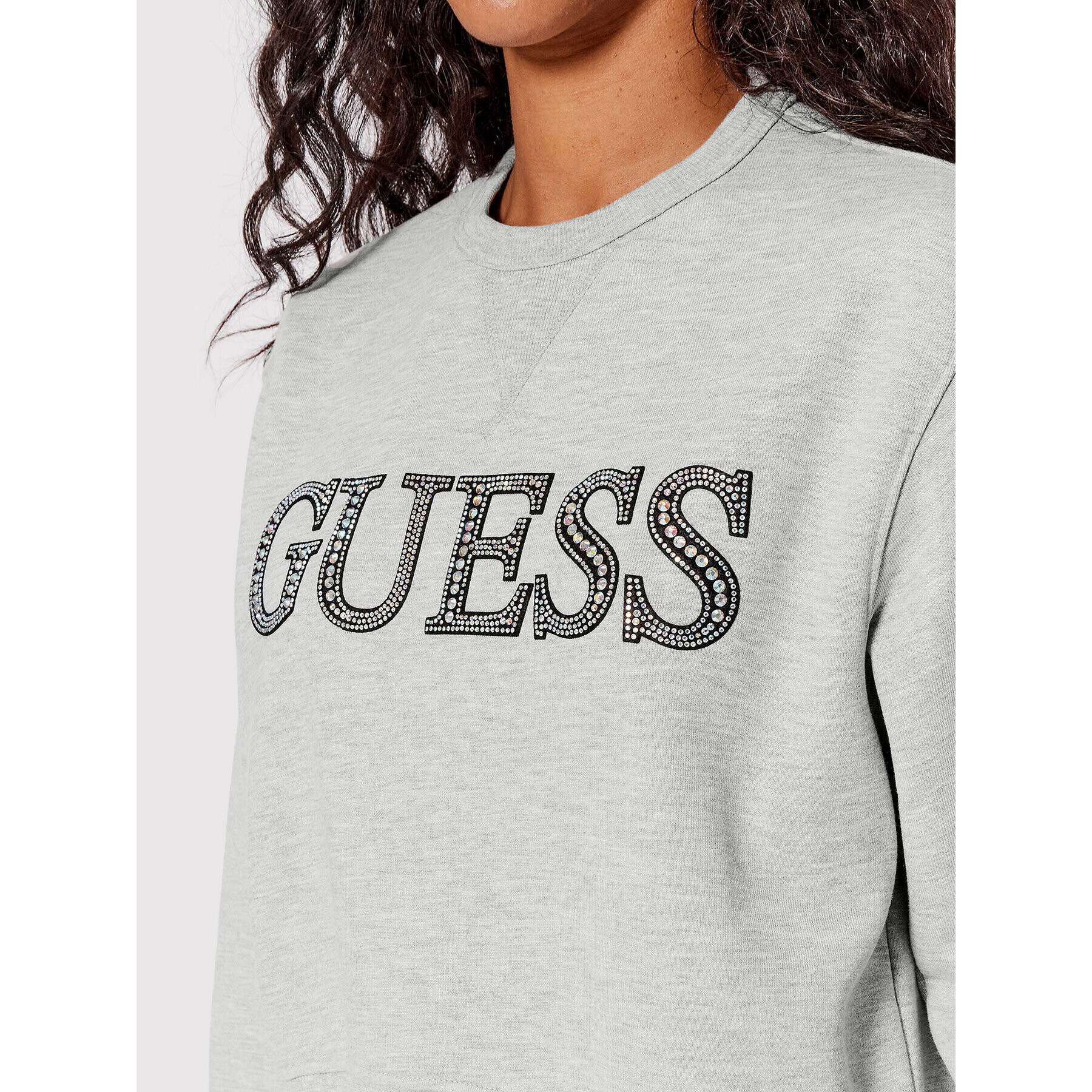 Guess Mikina W2YQ09 K8801 Šedá Regular Fit - Pepit.cz