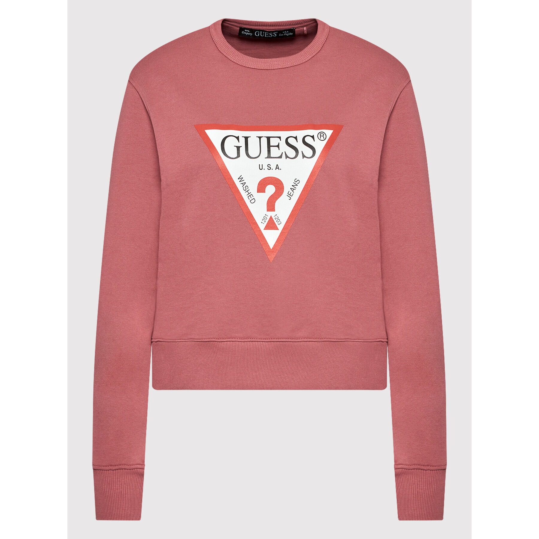 Guess Mikina W2YQ16 KBA10 Bordó Relaxed Fit - Pepit.cz