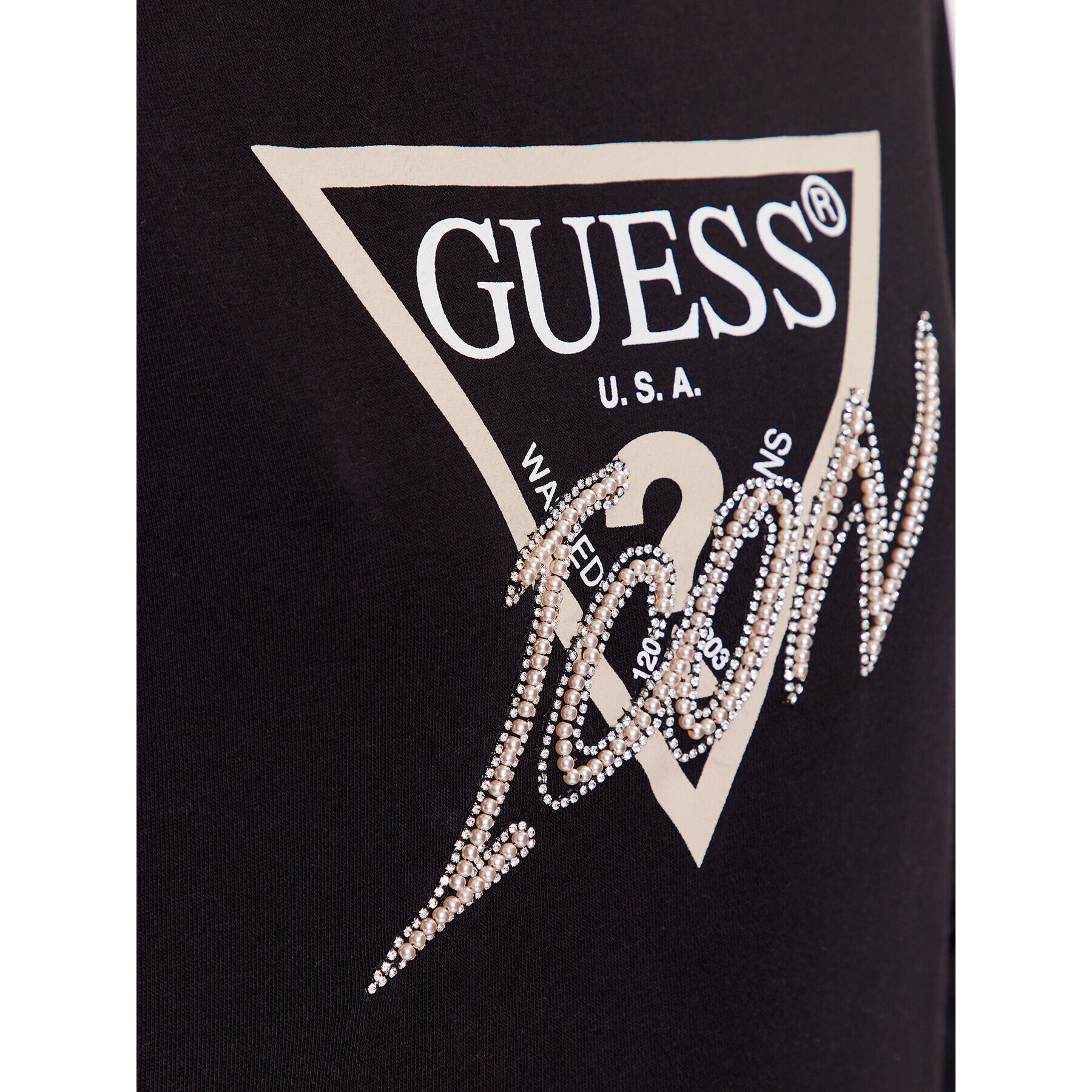 Guess Mikina W3YQ01 KB683 Černá Regular Fit - Pepit.cz