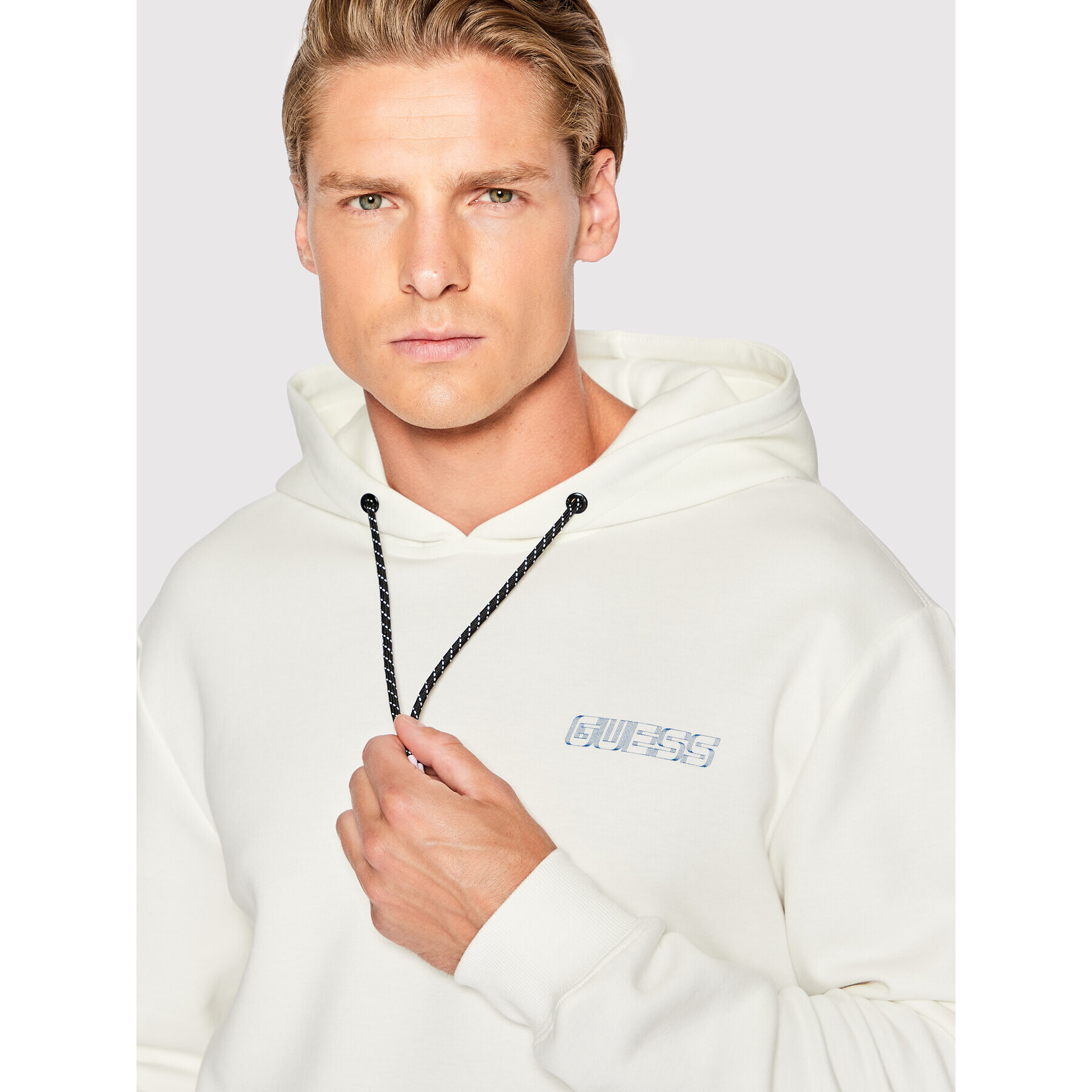 Guess Mikina Z2YQ01 KA3P1 Bílá Regular Fit - Pepit.cz