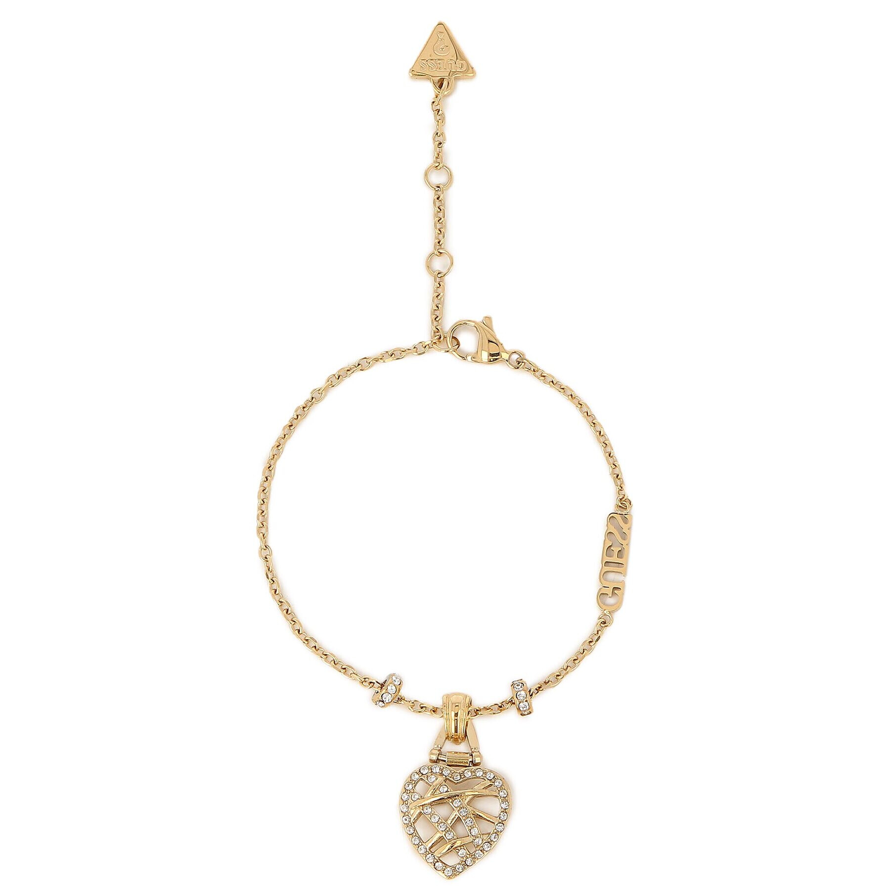 Guess Náramek Heart Cage JUBB03 100JW Žluté zlacení - Pepit.cz