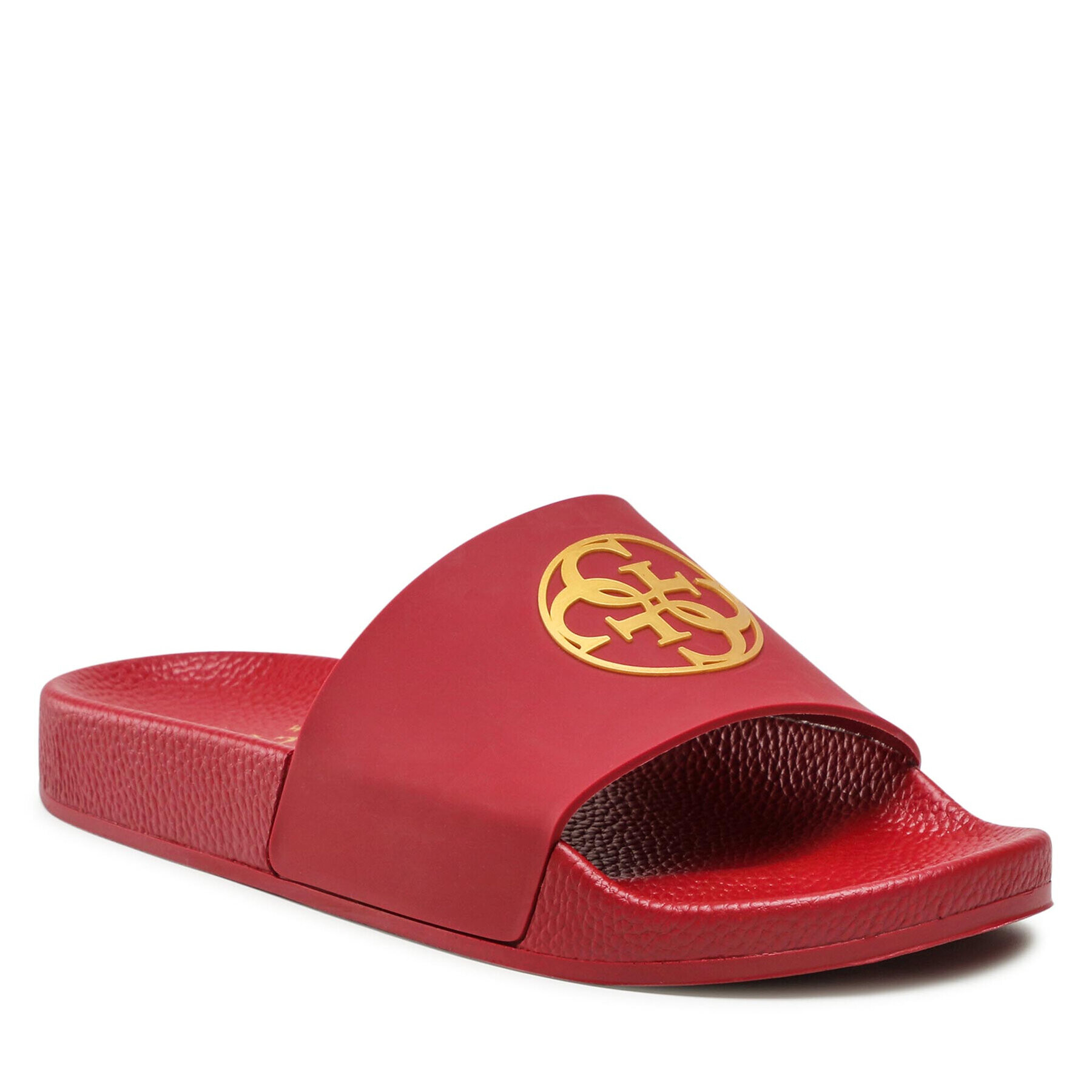 Guess Nazouváky 4G Logo Beach Slippers E2GZ01 BB00F Bordó - Pepit.cz